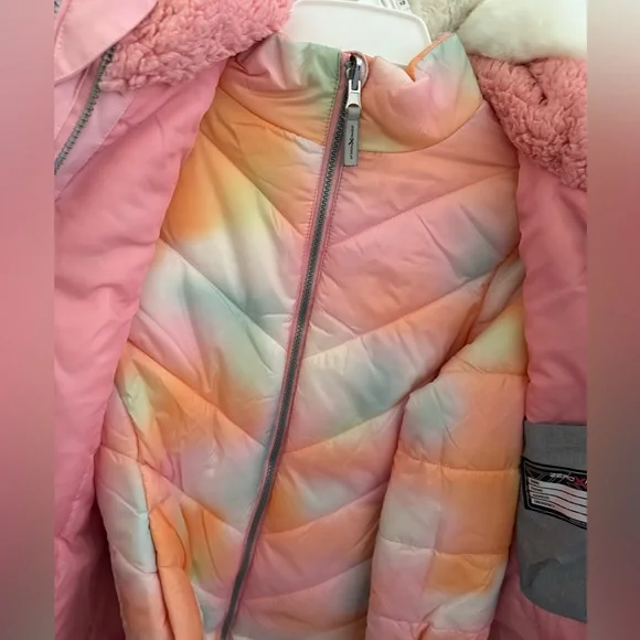 ZeroXposur Size 10/12 Pink and Gray Kids Ski Jacket